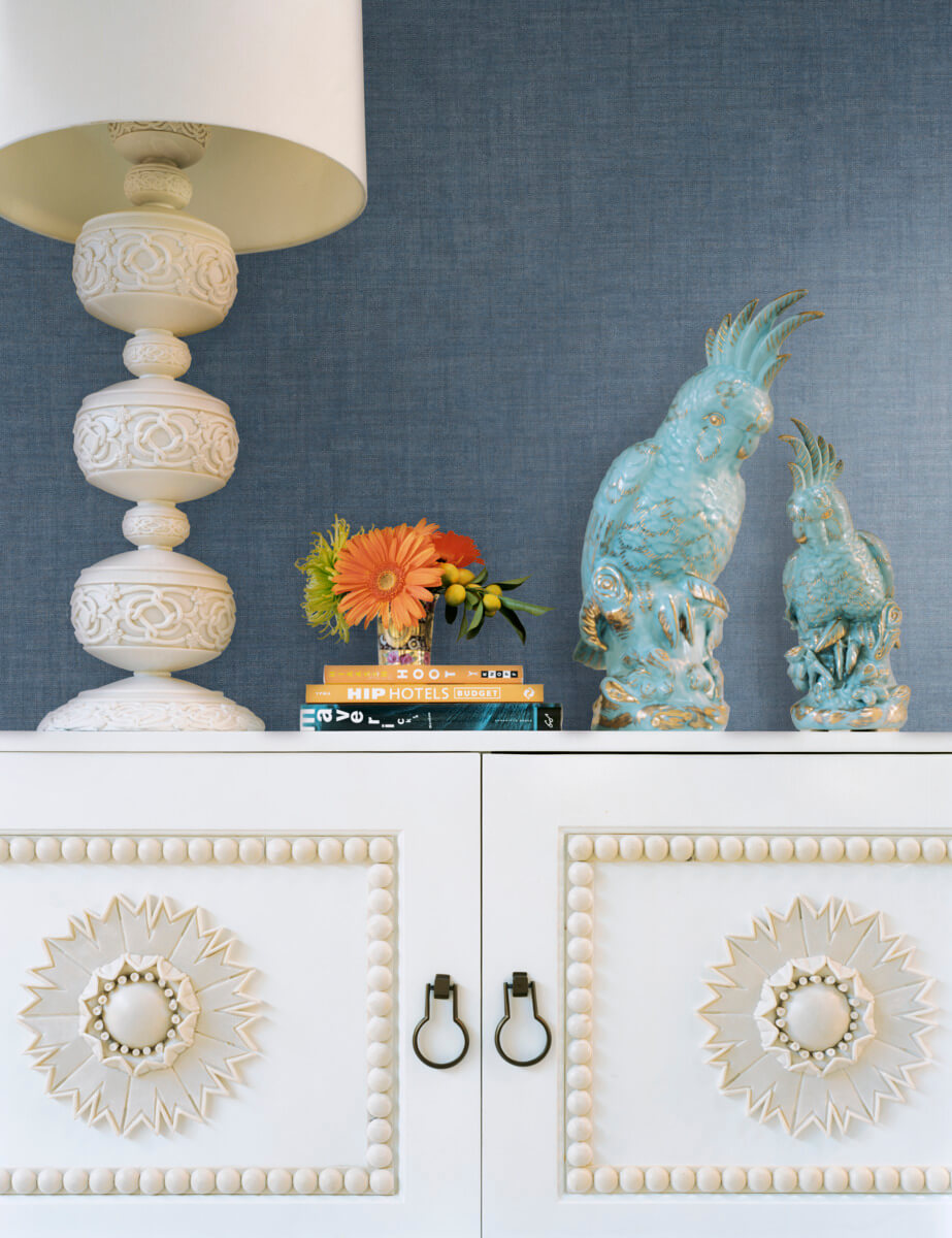 York Tropics Gunny Sack Texture Wallpaper - Blue