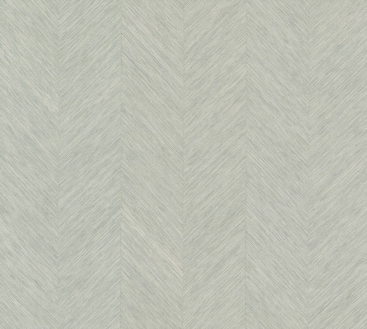 Antonina Vella Bohemian Luxe Metallic Chevron Wallpaper - Gray