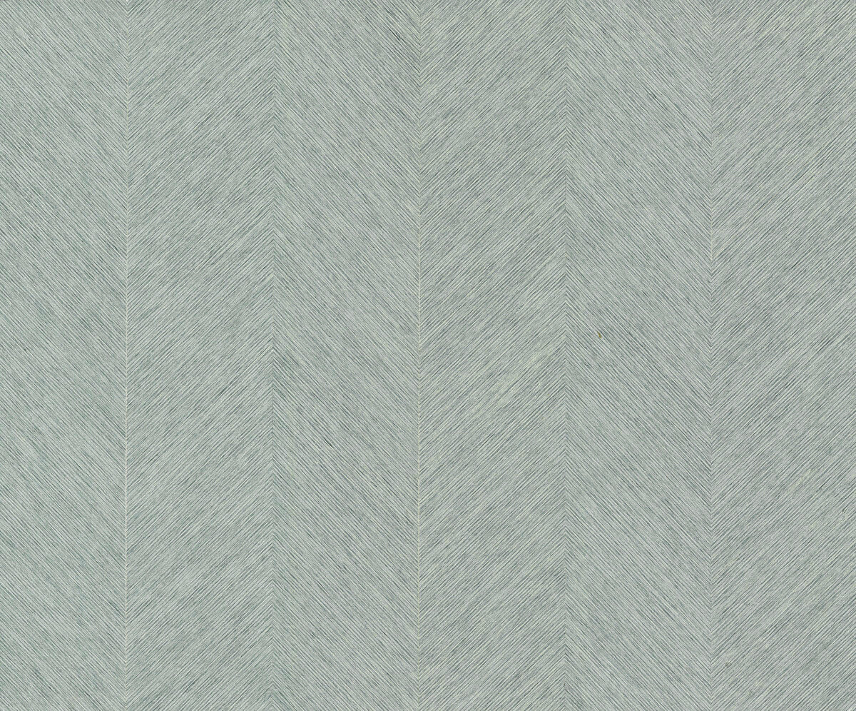 Antonina Vella Bohemian Luxe Metallic Chevron Wallpaper - Blue