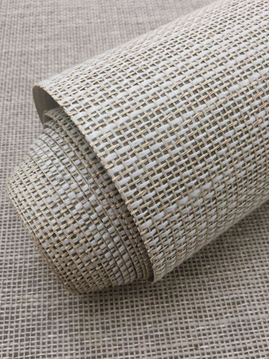 Antonina Vella Bohemian Luxe Paper & Thread Weave Wallpaper Sample - Cream