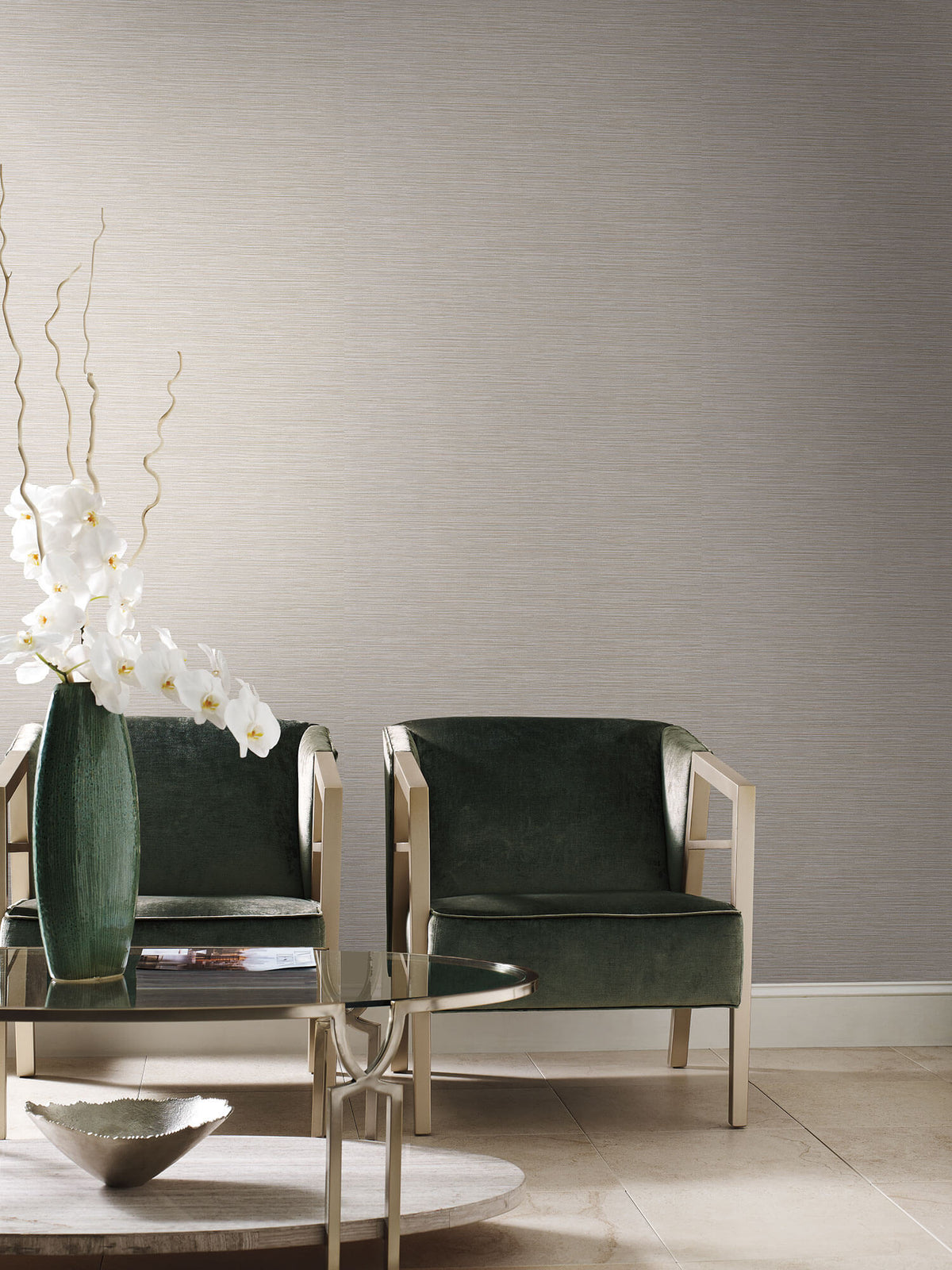 York Grasscloth Resource Library Ramie Weave Wallpaper - Off White