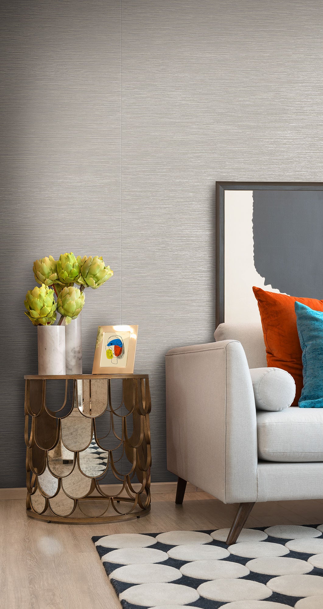York Grasscloth Resource Library Ramie Weave Wallpaper - Warm Gray