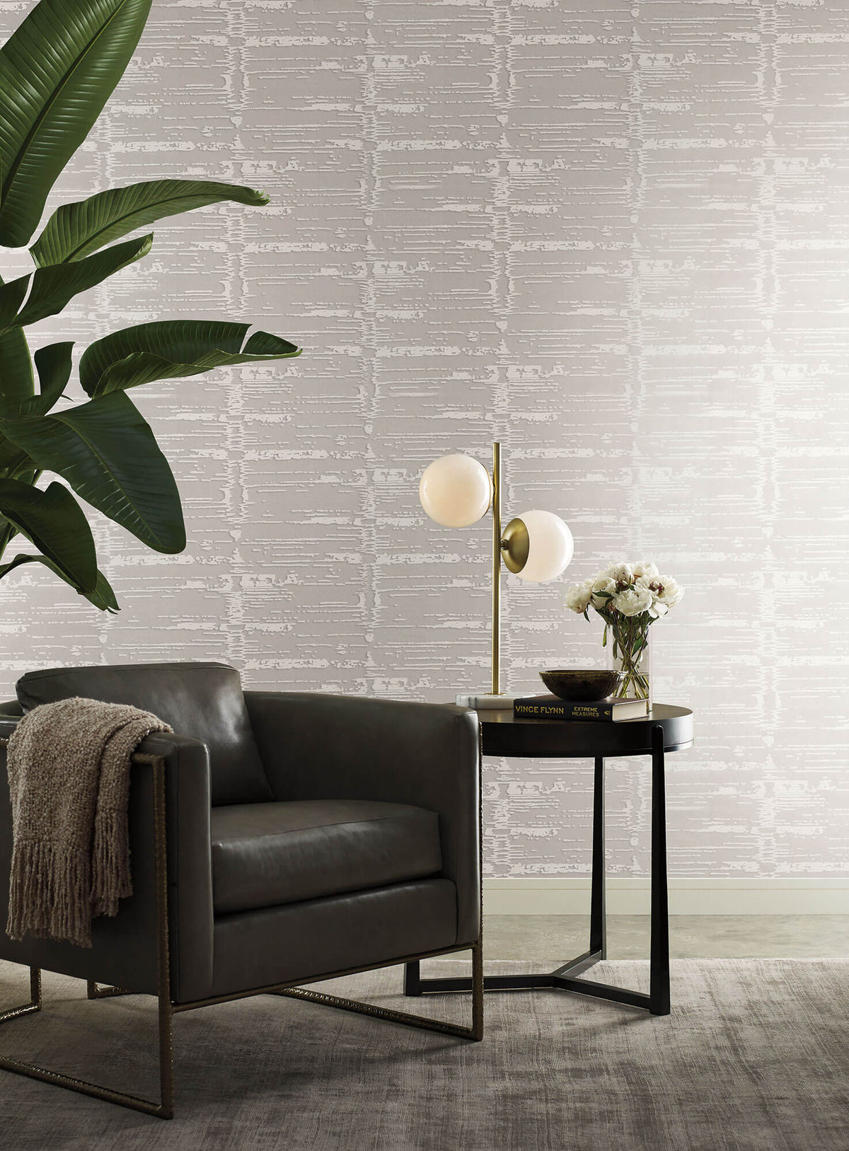 Candice Olson Modern Artisan Velveteen Wallpaper - Cream