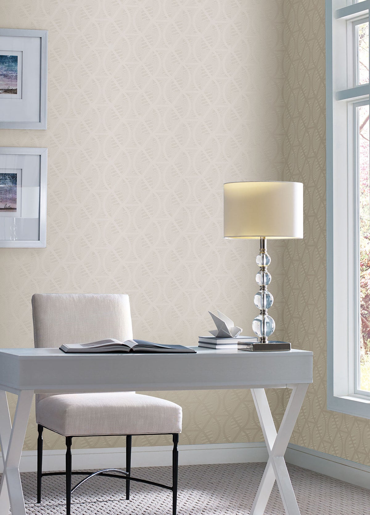 Candice Olson Modern Artisan Opposites Attract Wallpaper - Cream
