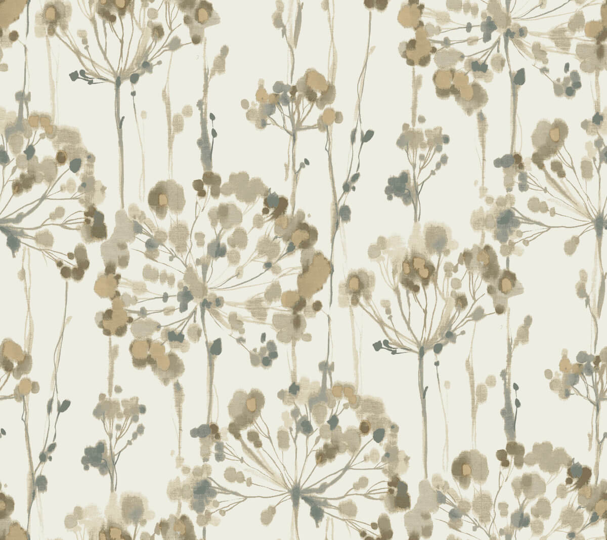 Candice Olson Modern Artisan Flourish Wallpaper - Neutral & Gold
