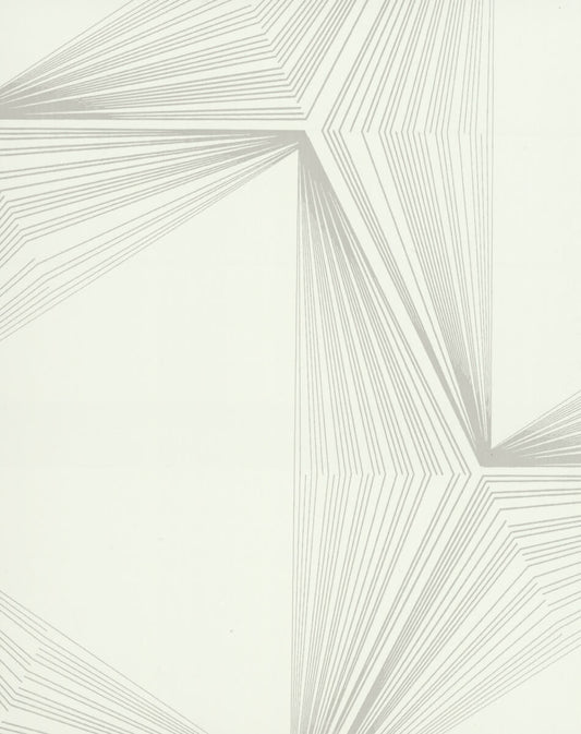 54" inch Candice Olson Terrain Quantum Wallpaper - White