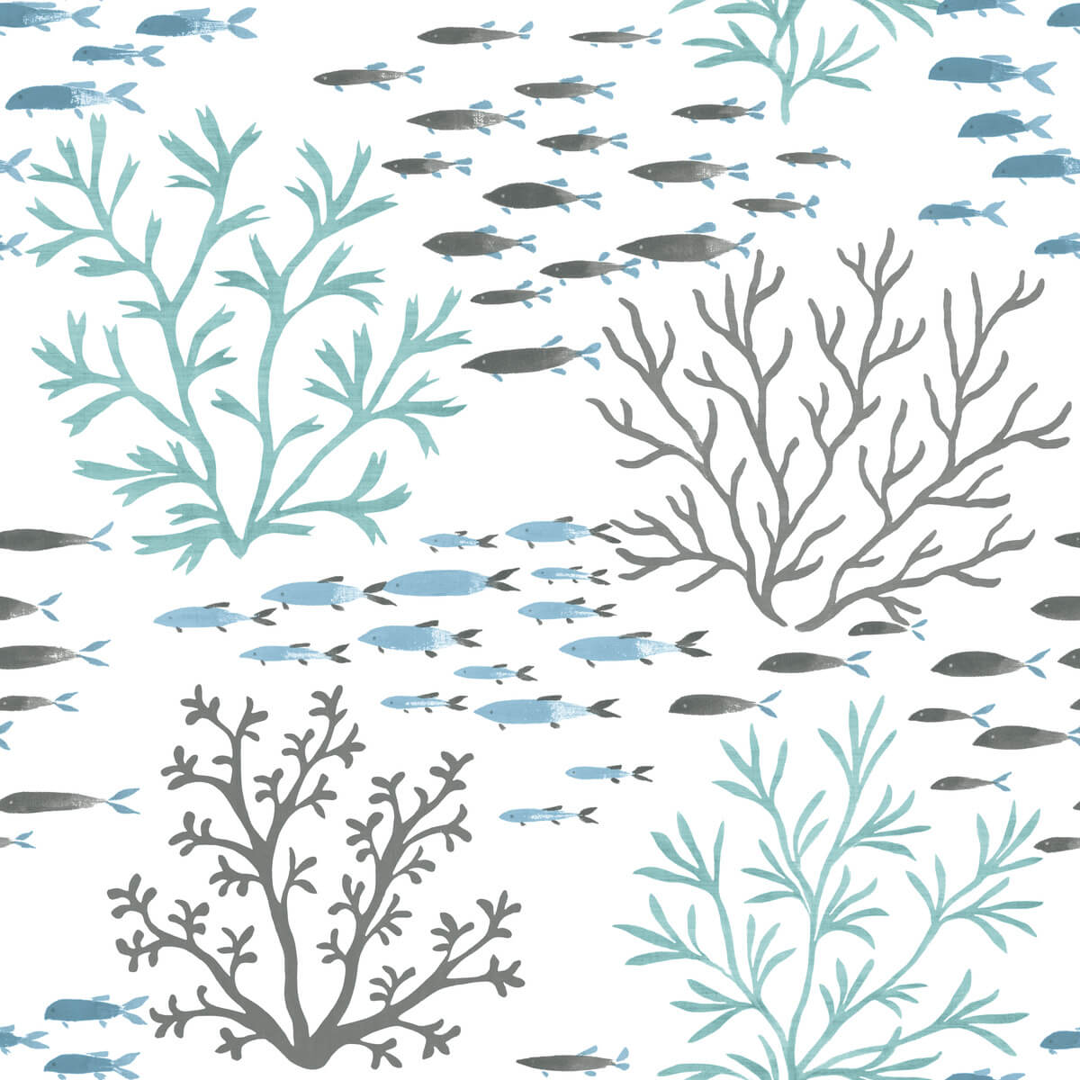York Waters Edge Marine Garden Wallpaper - SAMPLE
