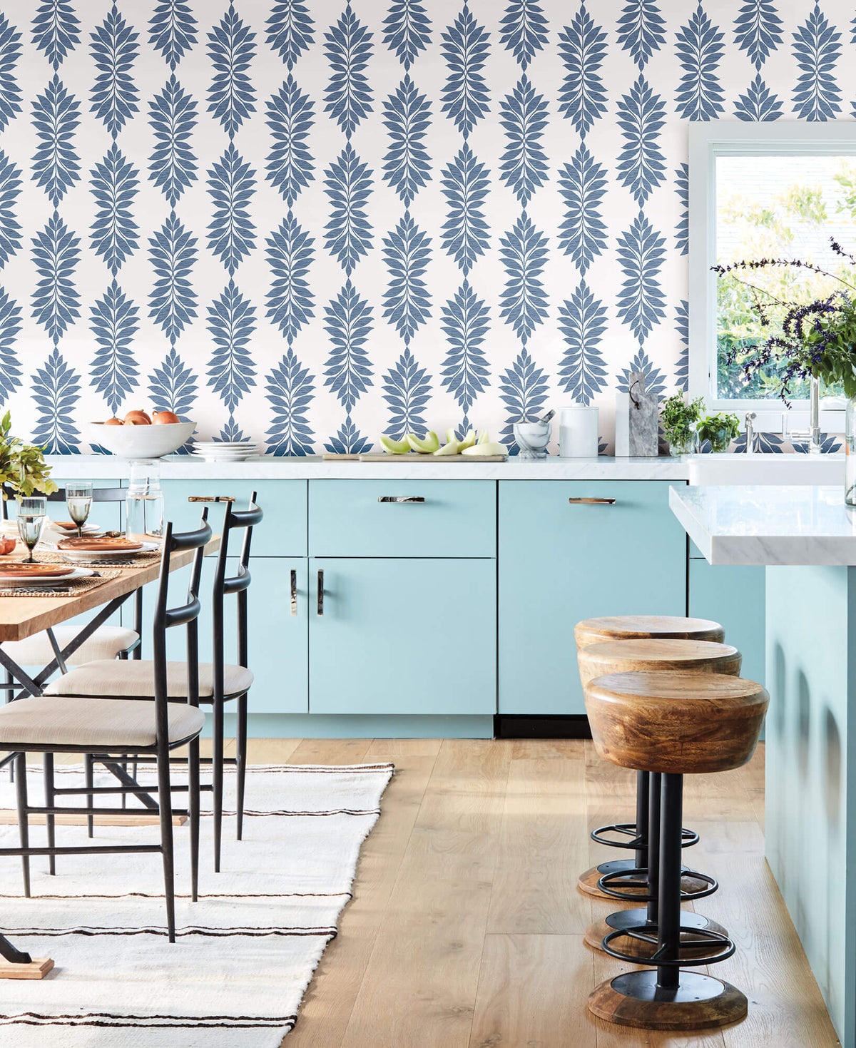 York Waters Edge Broadsands Botanica Wallpaper - Blue
