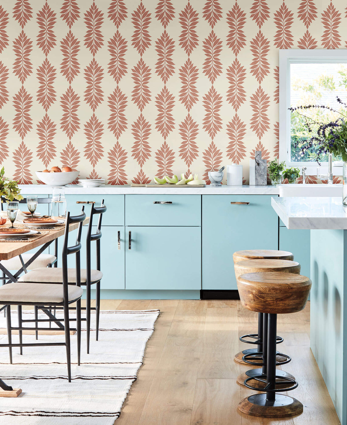 York Waters Edge Broadsands Botanica Wallpaper - Coral