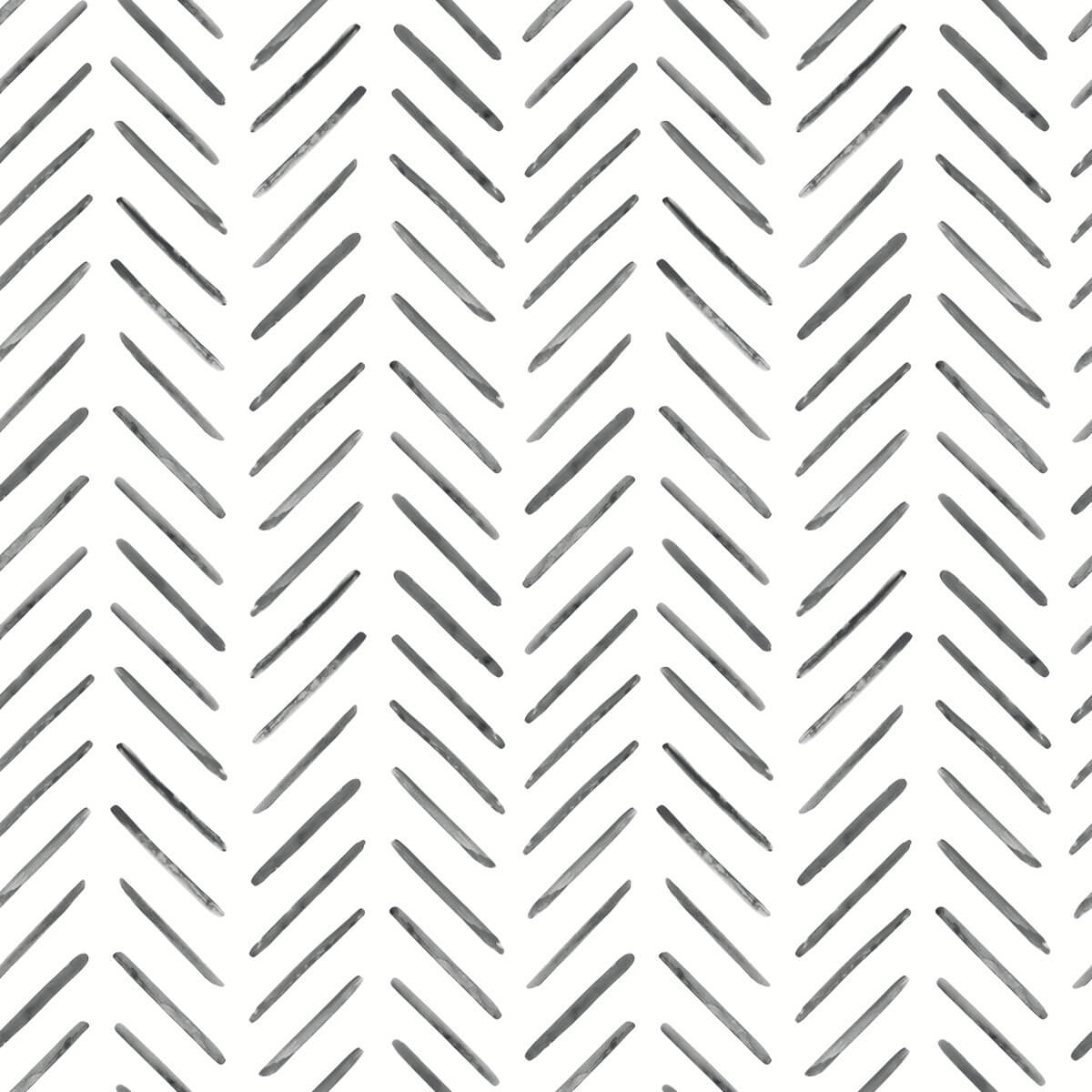 York Waters Edge Painted Herringbone Wallpaper Sample - Black