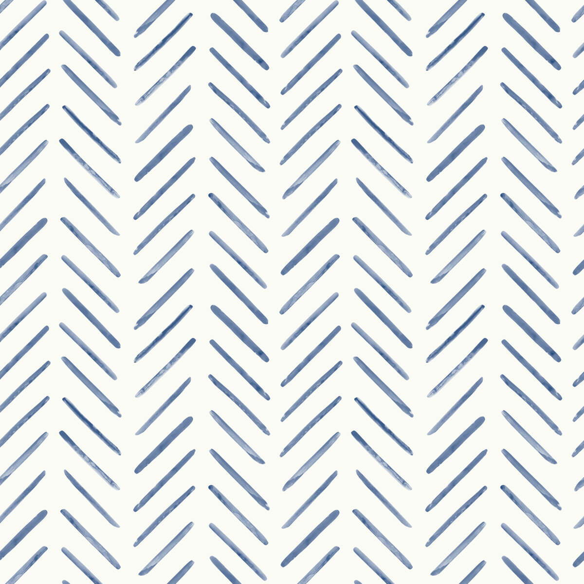 York Waters Edge Painted Herringbone Wallpaper - Blue