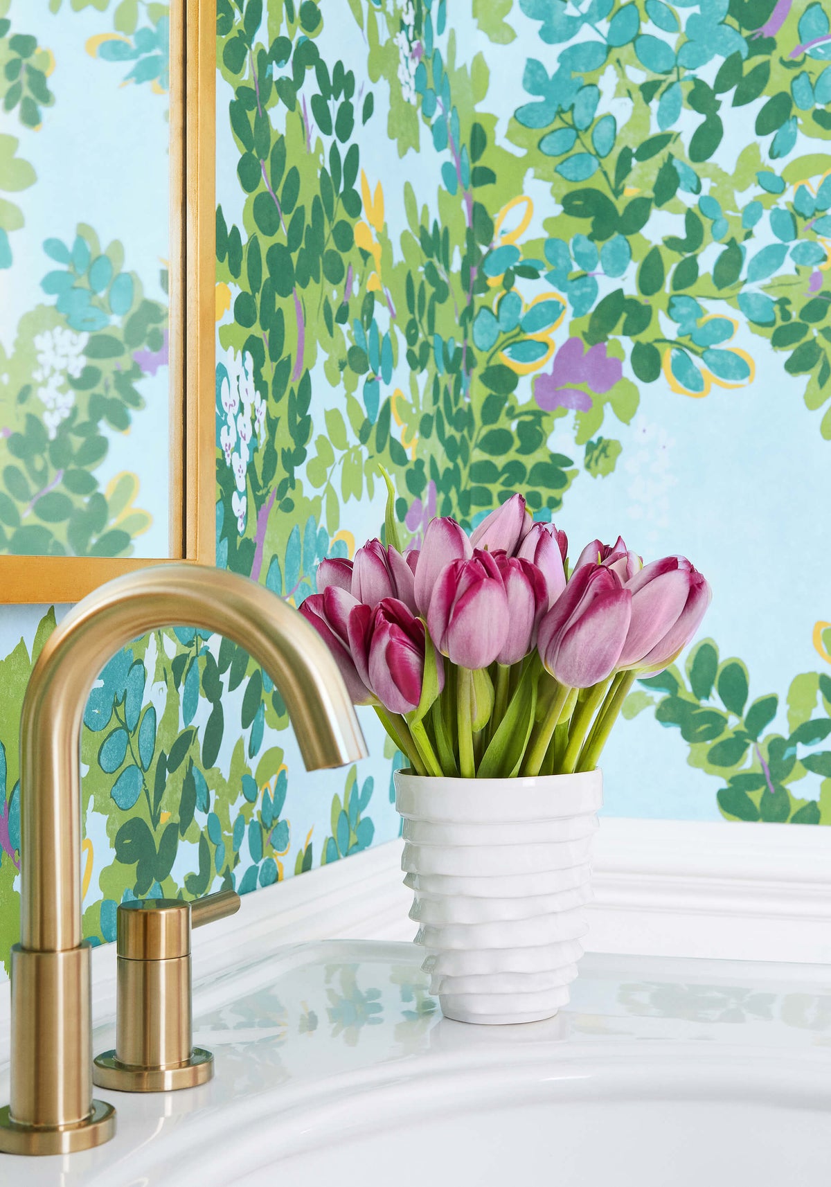 Thibaut Canopy Central Park Wallpaper - Sky Blue