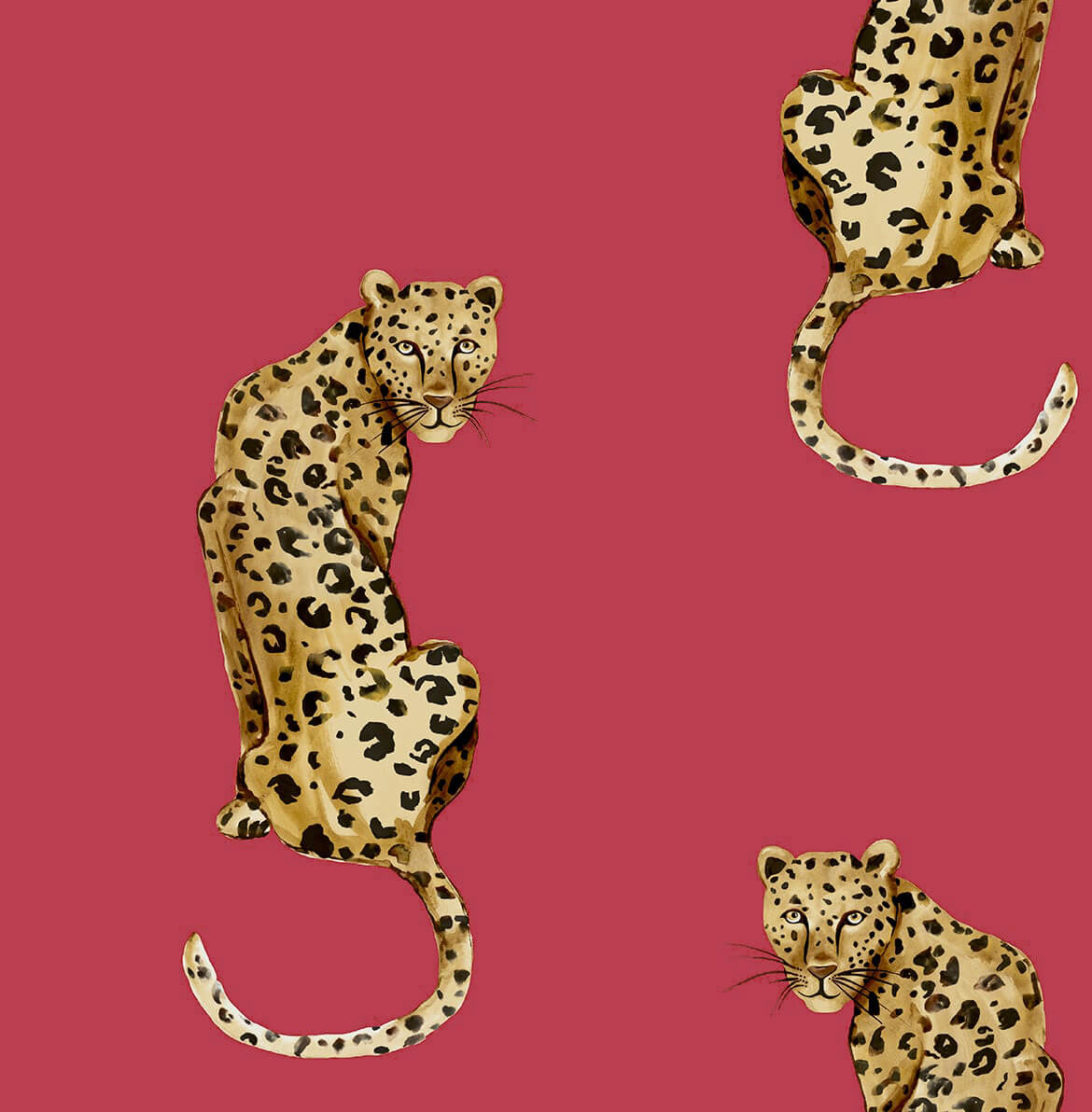Daisy Bennett Leopard King Peel & Stick Wallpaper - Red