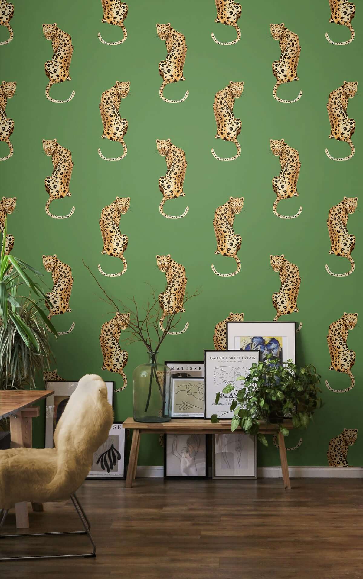 Daisy Bennett Leopard King Peel & Stick Wallpaper Sample - Green