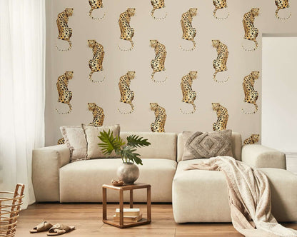 Daisy Bennett Leopard King Peel & Stick Wallpaper - Pale Oak