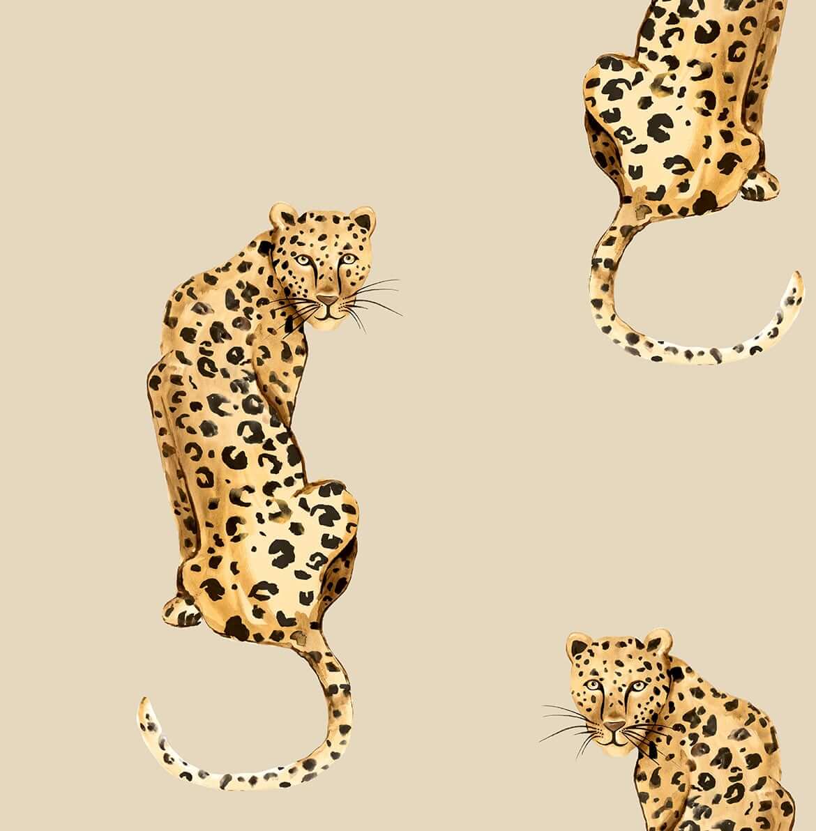 Daisy Bennett Leopard King Peel & Stick Wallpaper Sample - Pale Oak