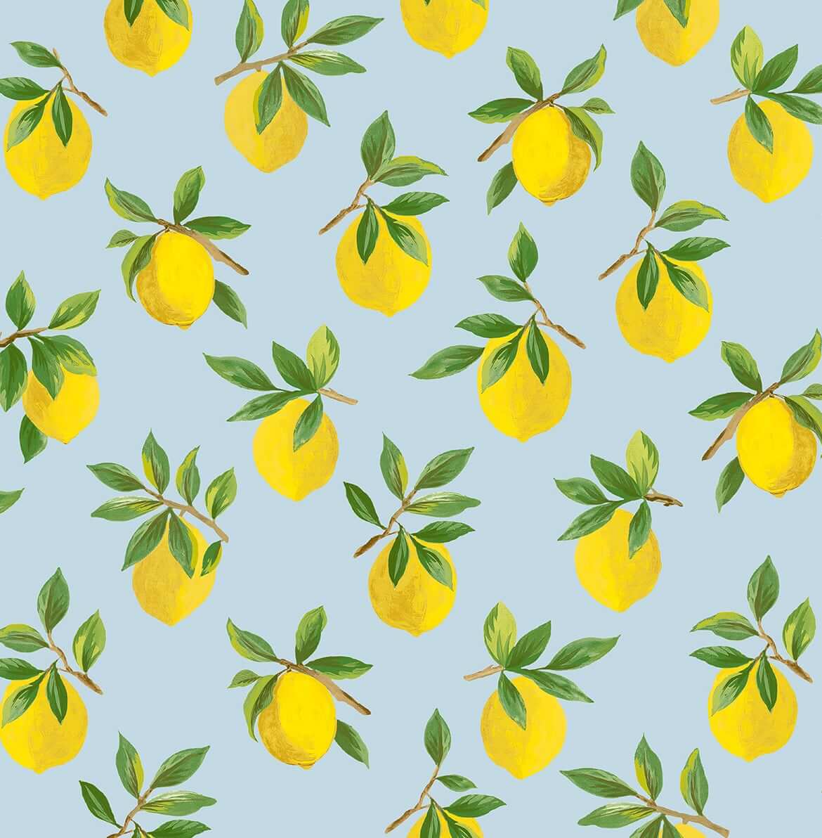 Daisy Bennett Lemoncello Peel & Stick Wallpaper Sample - Sky Blue