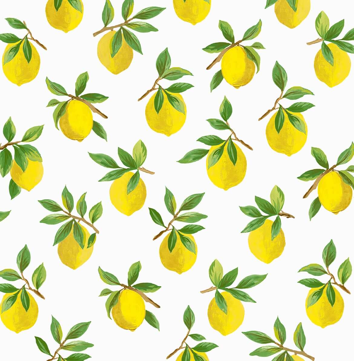 Daisy Bennett Lemoncello Peel & Stick Wallpaper Sample - White & Yellow