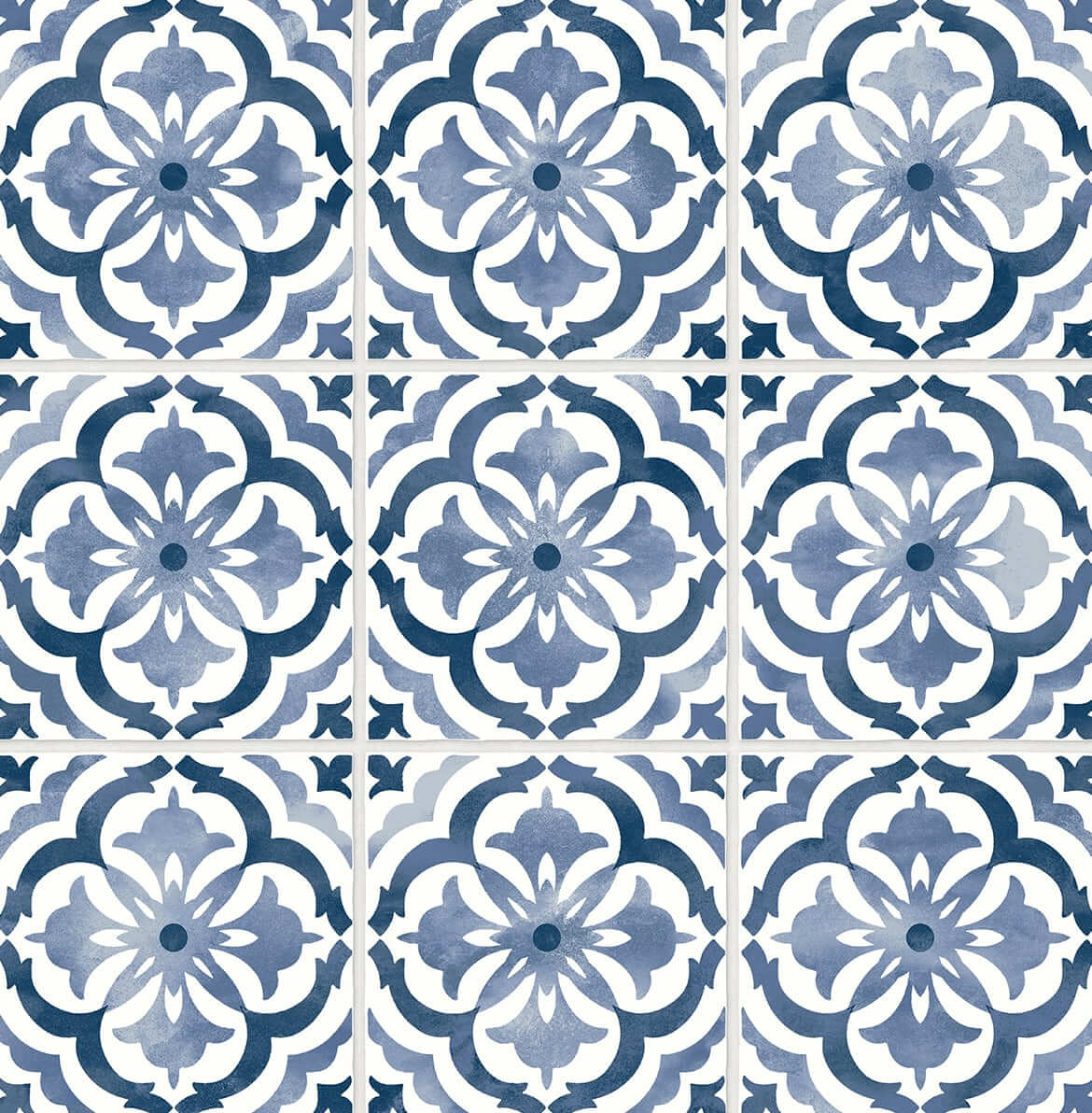 Daisy Bennett Sorento Tile Peel & Stick Wallpaper Sample - Navy Blue