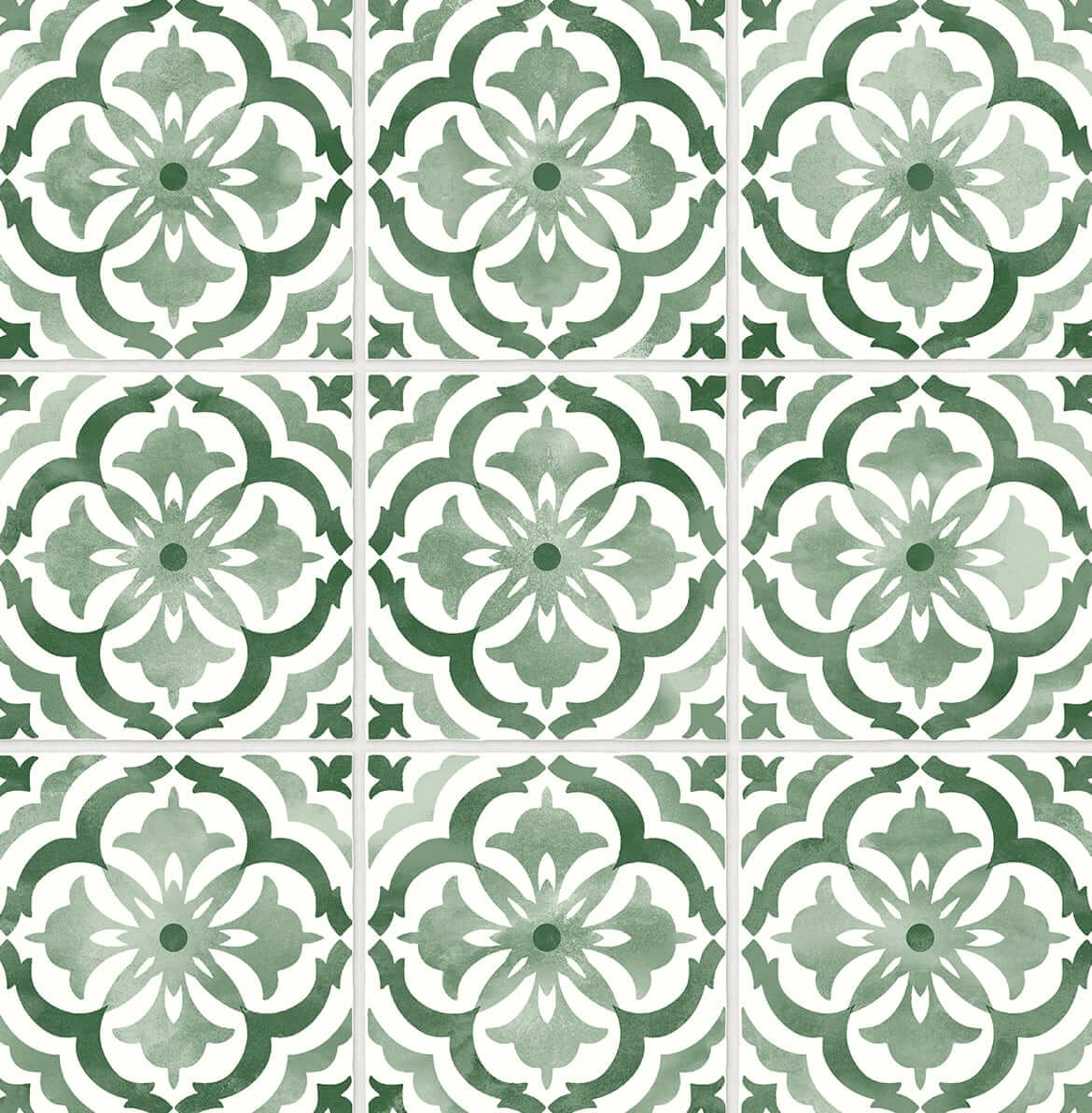 Daisy Bennett Sorento Tile Peel & Stick Wallpaper - Jungle Green – US Wall  Decor