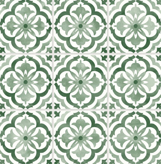 Daisy Bennett Sorento Tile Peel & Stick Wallpaper - Jungle Green