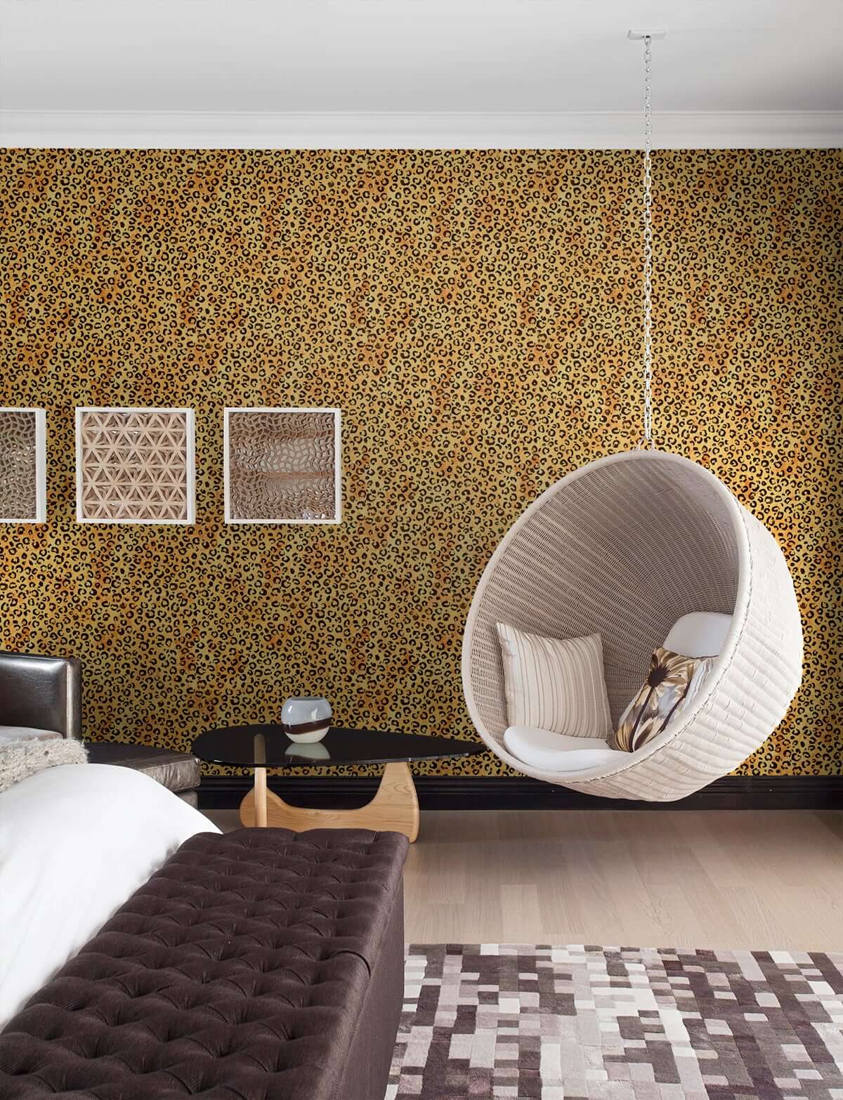 Daisy Bennett Classic Leopard Peel & Stick Wallpaper Sample - Natural Tan