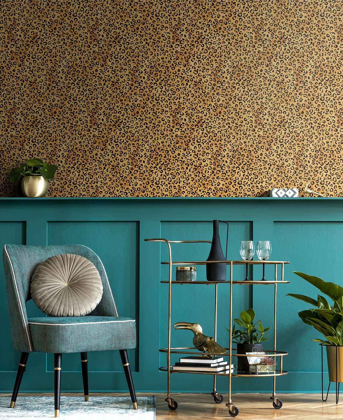 Daisy Bennett Classic Leopard Peel & Stick Wallpaper Sample - Natural Tan