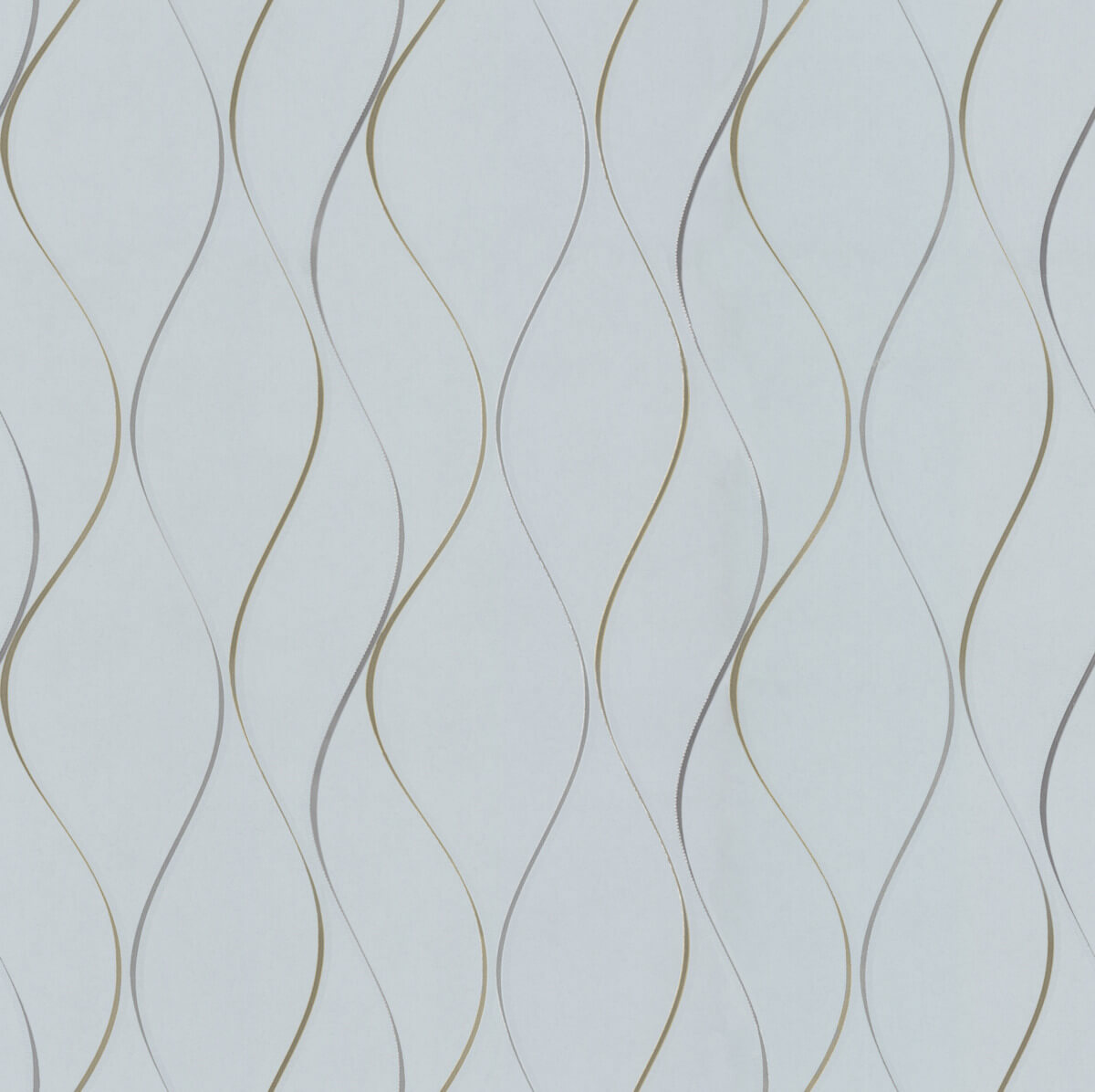 Antonina Vella Dazzling Dimensions Wavy Stripe Wallpaper Sample - Light Blue