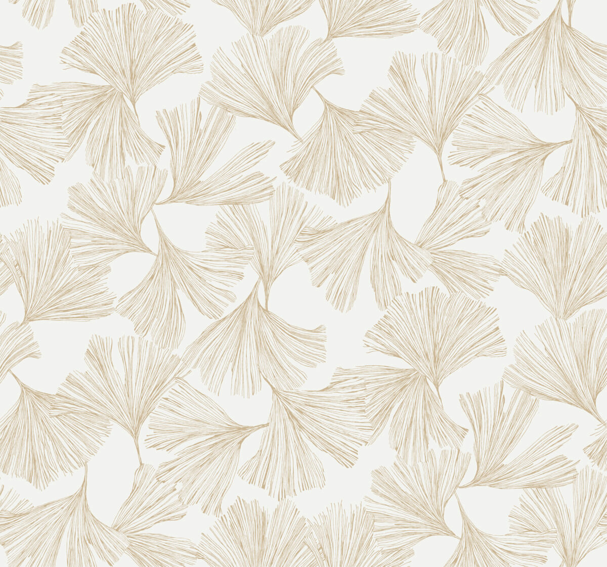 Antonina Vella Dazzling Dimensions Ginkgo Toss Wallpaper - Gold