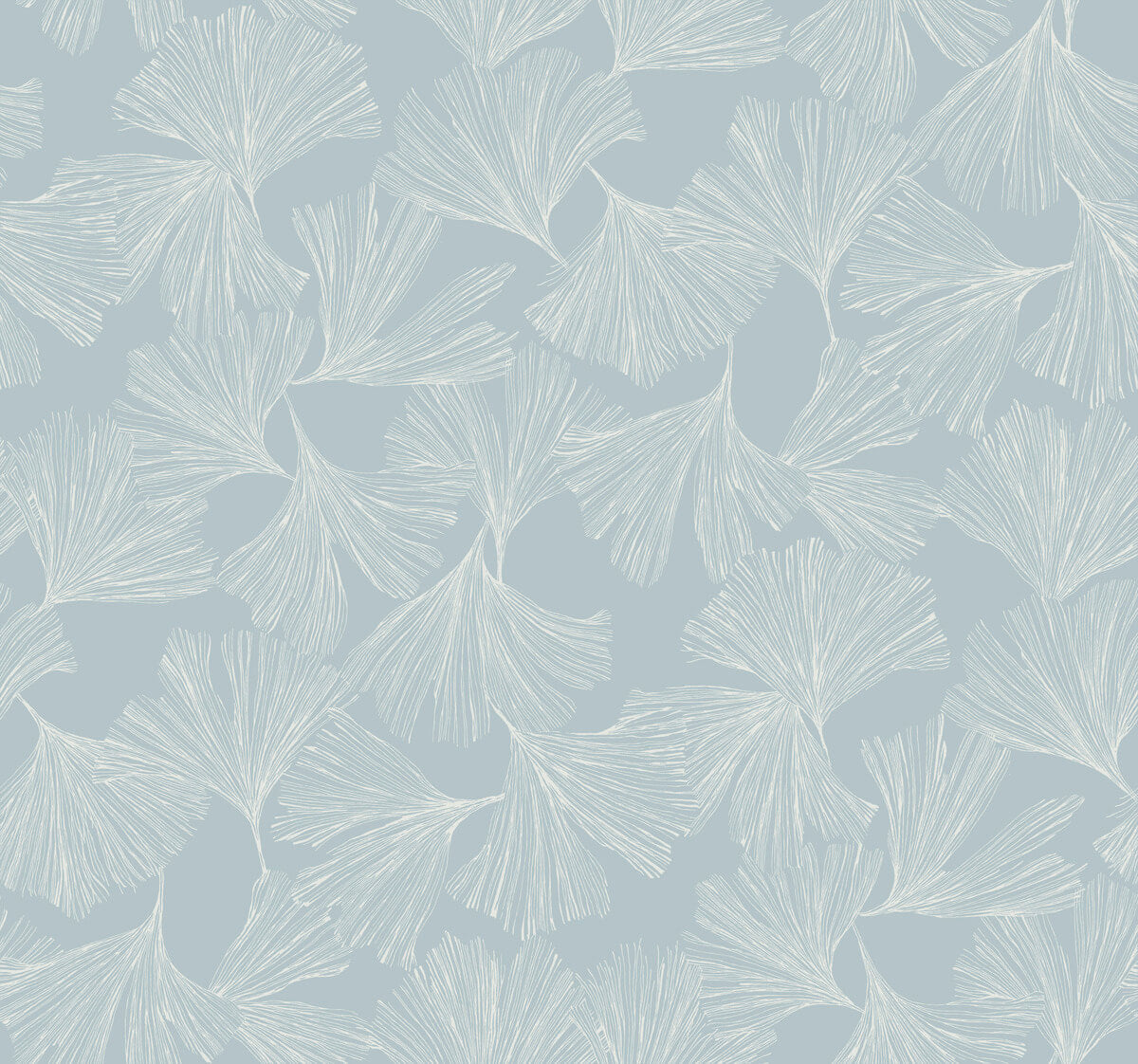 Antonina Vella Dazzling Dimensions Ginkgo Toss Wallpaper - Blue