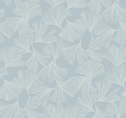 Antonina Vella Dazzling Dimensions Ginkgo Toss Wallpaper - Blue