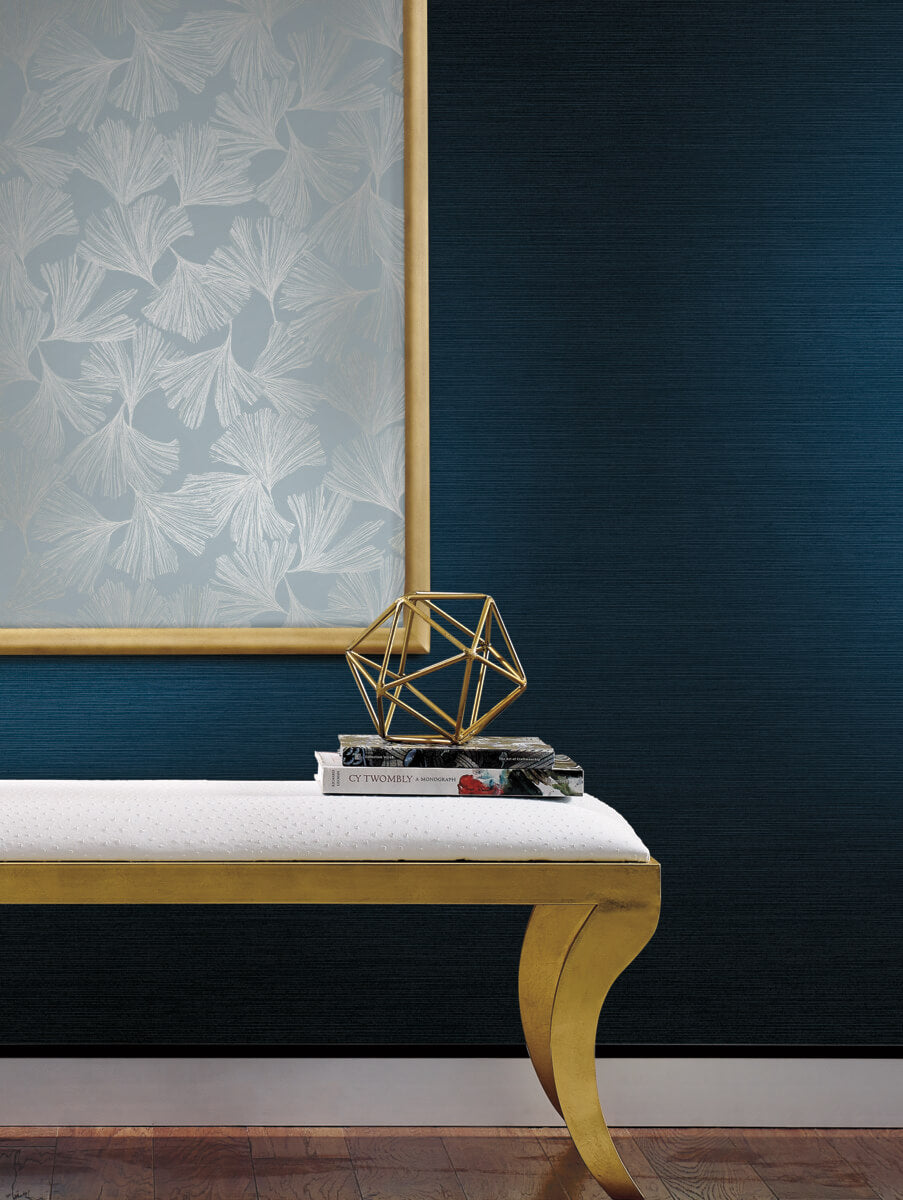 Antonina Vella Dazzling Dimensions Ginkgo Toss Wallpaper - Blue