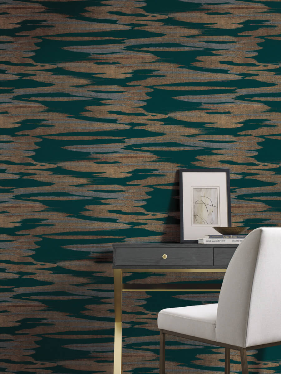 Antonina Vella Dazzling Dimensions Nimbus Wallpaper - Teal