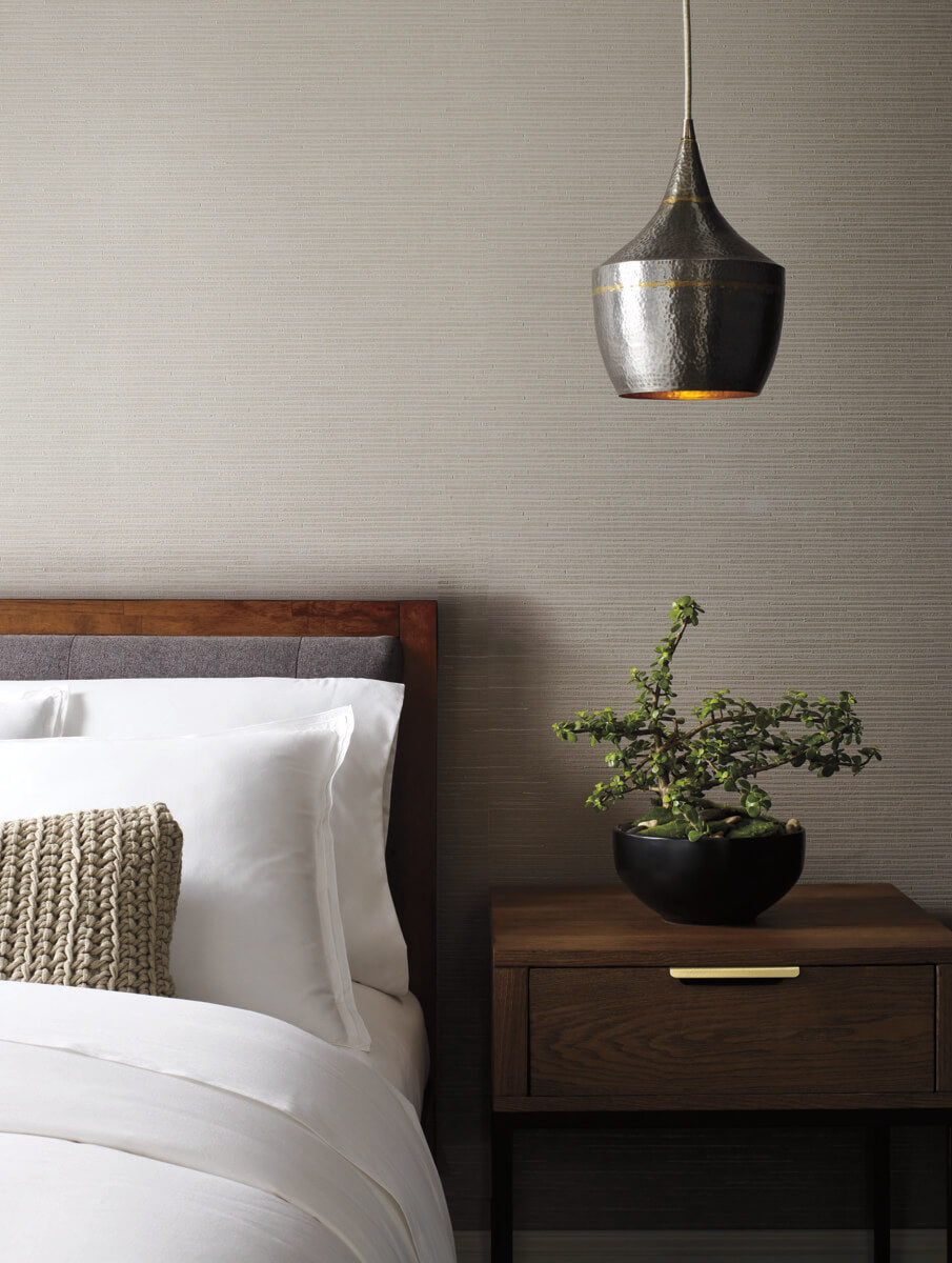 Antonina Vella Dazzling Dimensions Ribbon Bamboo Wallpaper - Taupe