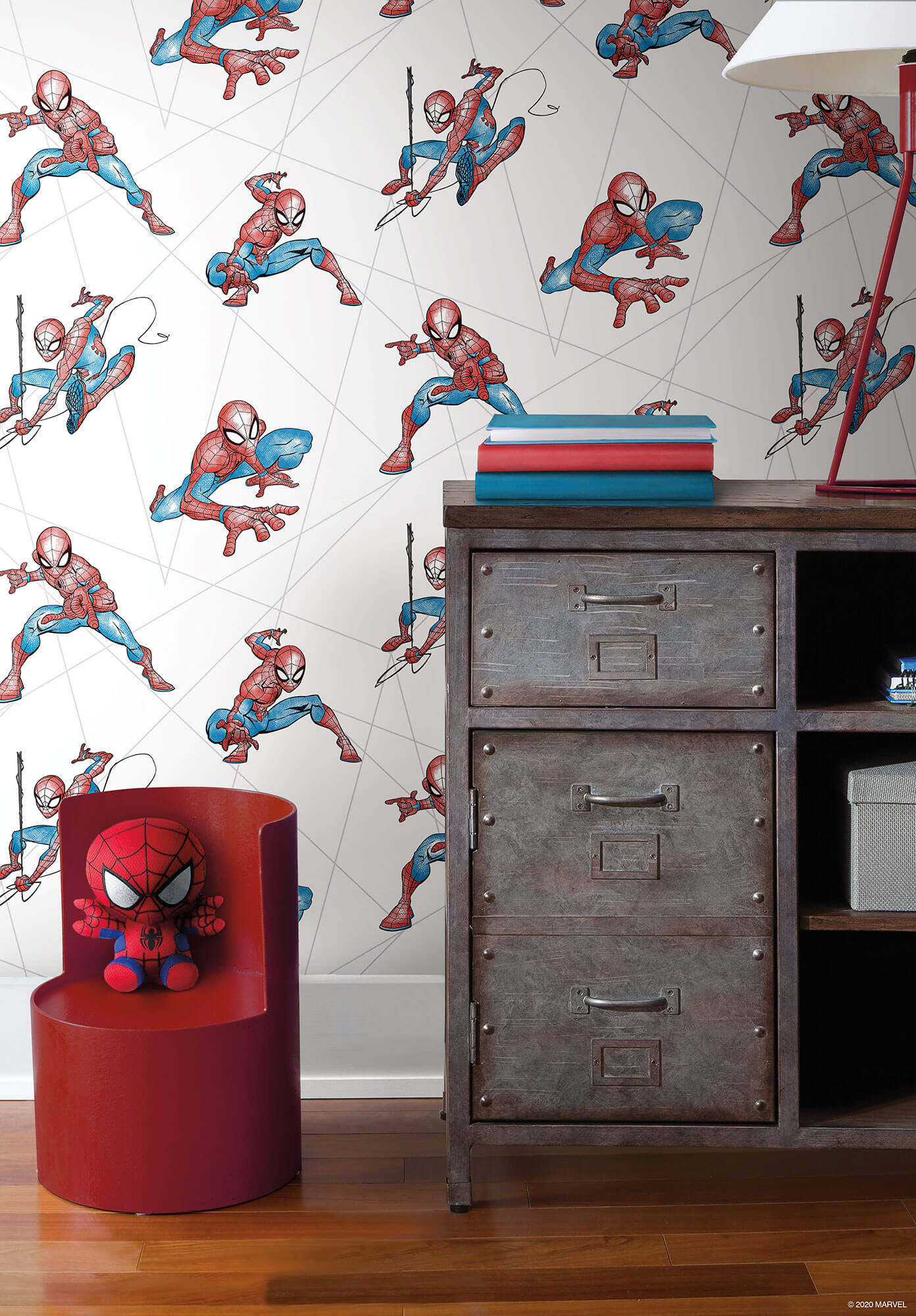 Spider Man Fracture Web Wallpaper - Red & Blue