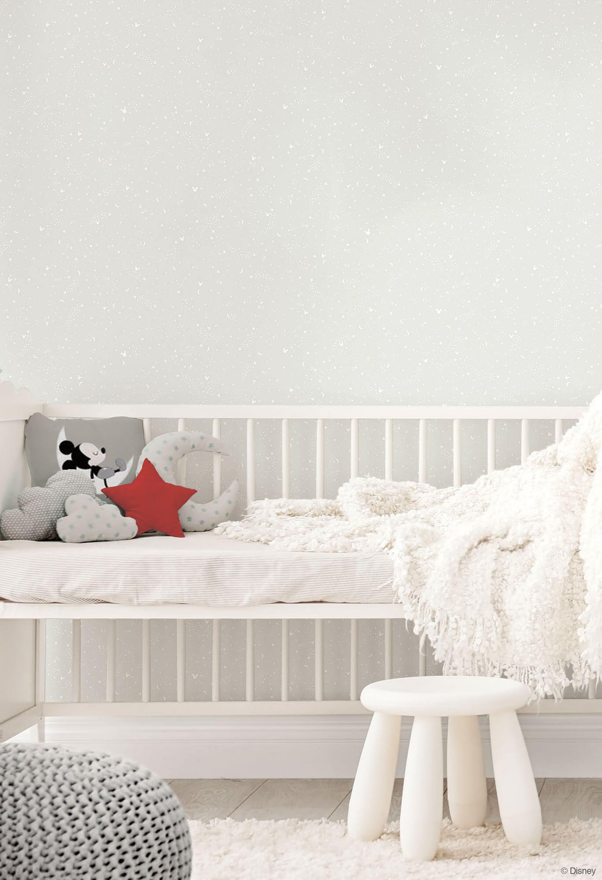 Disney Kids Vol. 4 Mickey Mouse Star Wallpaper Sample - Gray