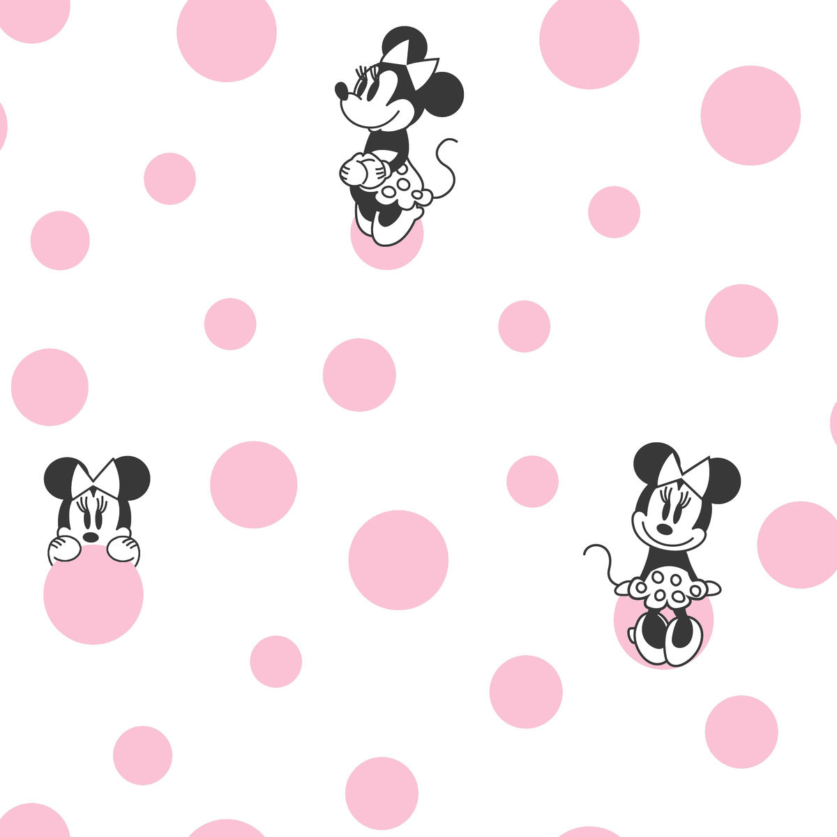 Kids Vol. 4 Minnie Mouse Dots Pink – US Wall Decor