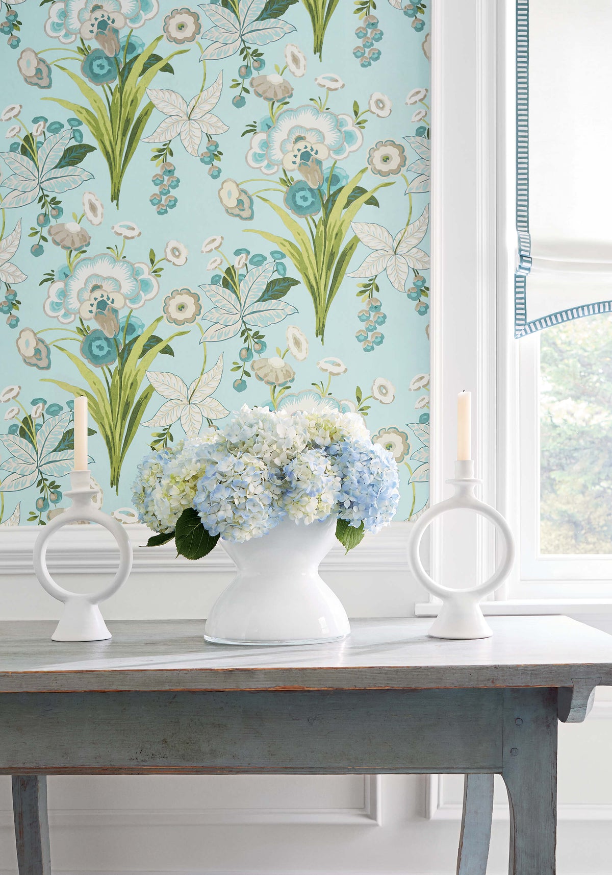 Thibaut Eden Pasadena Wallpaper - Spa Blue