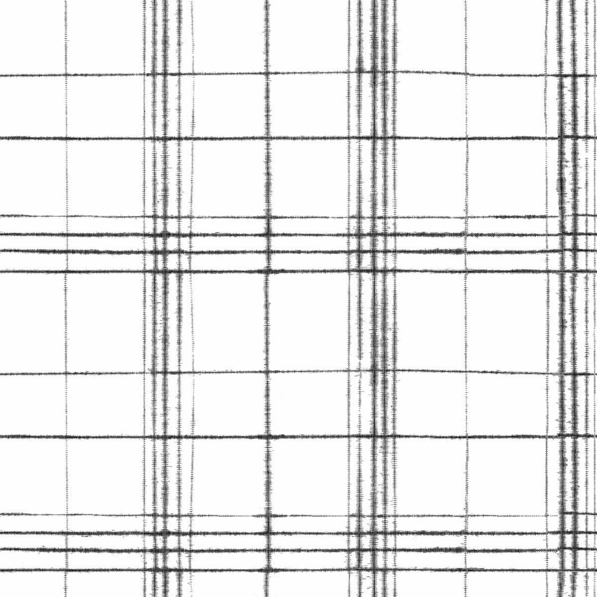 York Simply Farmhouse Plaid Wallpaper - Black & White
