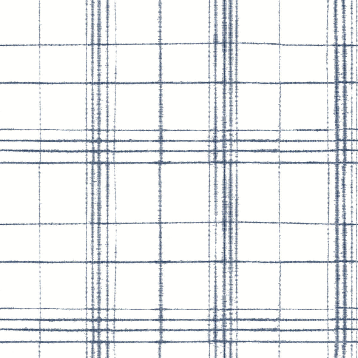 York Simply Farmhouse Plaid Wallpaper - Navy & White