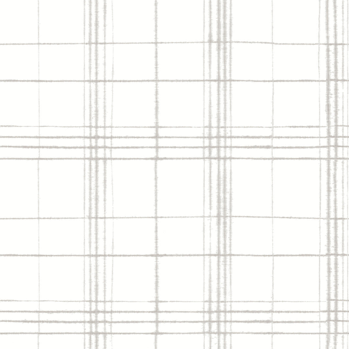 York Simply Farmhouse Plaid Wallpaper - Linen & White