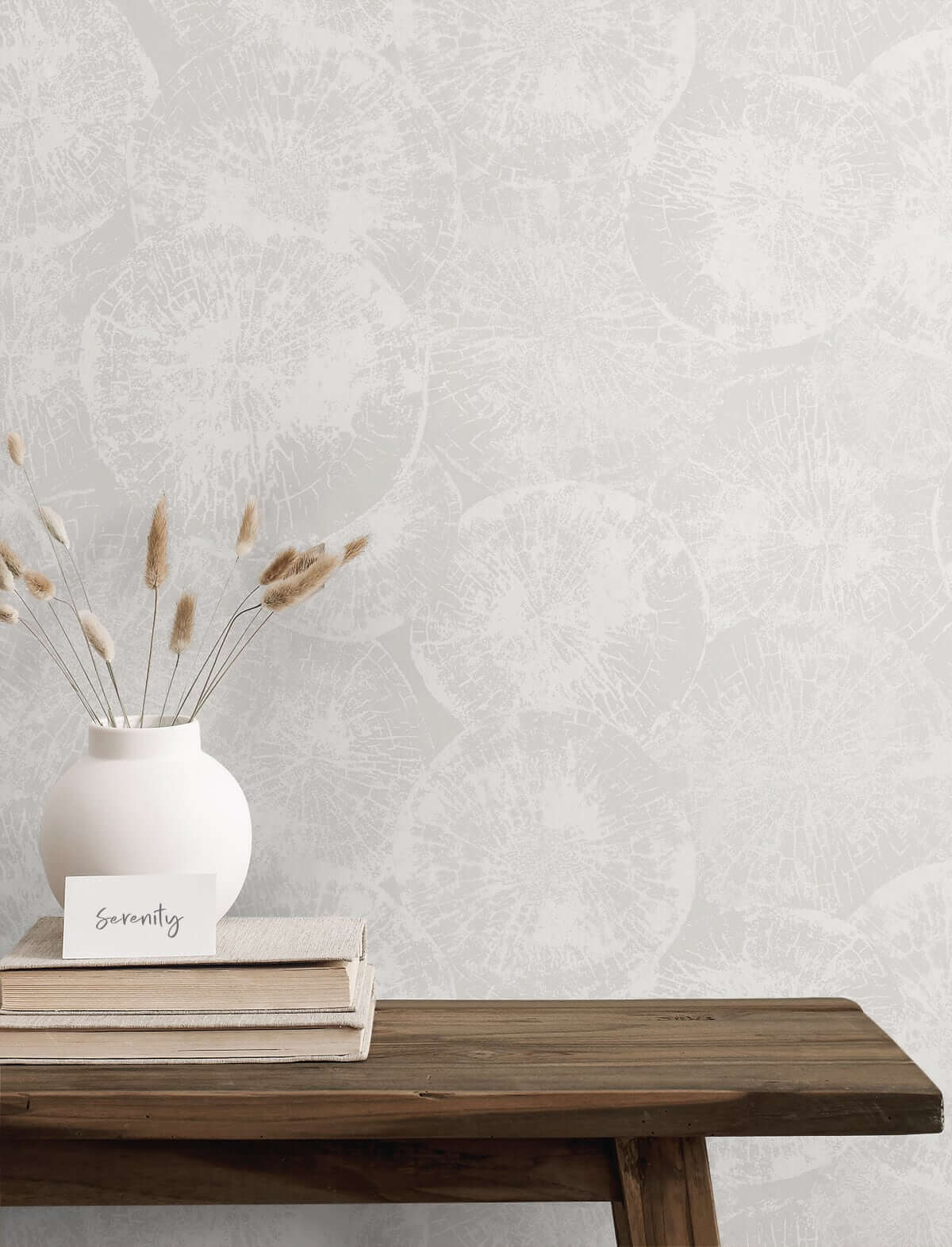 Seabrook Japandi Style Eren Wallpaper Sample - Fog Grey