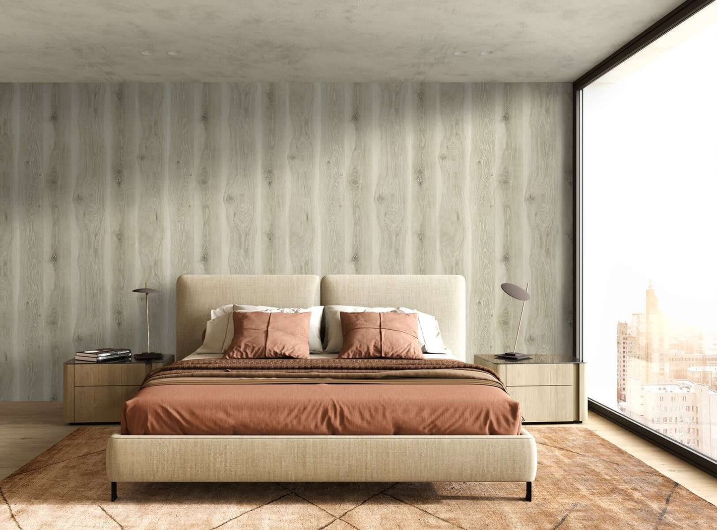 Seabrook Japandi Style Kieri Wallpaper - Mellow Cedar