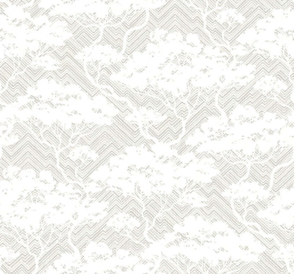 Seabrook Japandi Style Nara Wallpaper - Fog