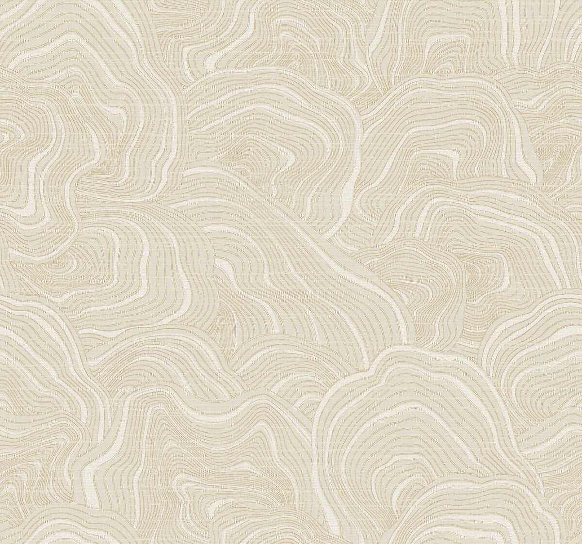 Ronald Redding 24 Karat Geodes Wallpaper - Cream