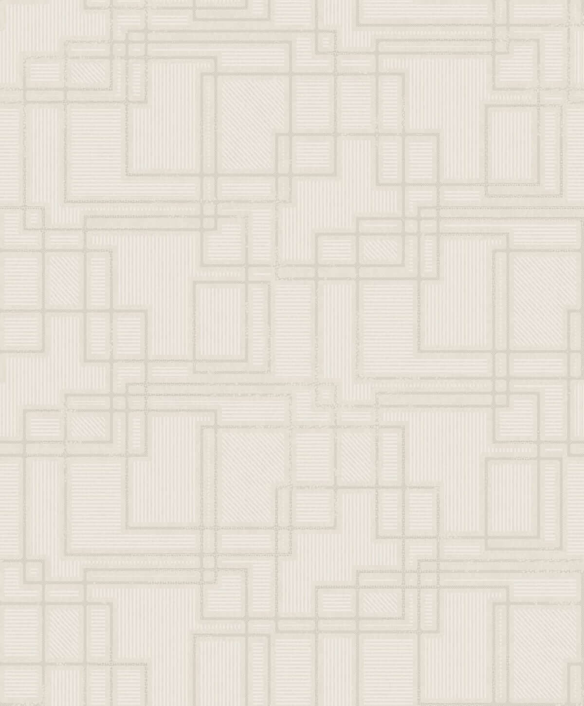 Seabrook Mondrian Bauhaus Wallpaper - Linen