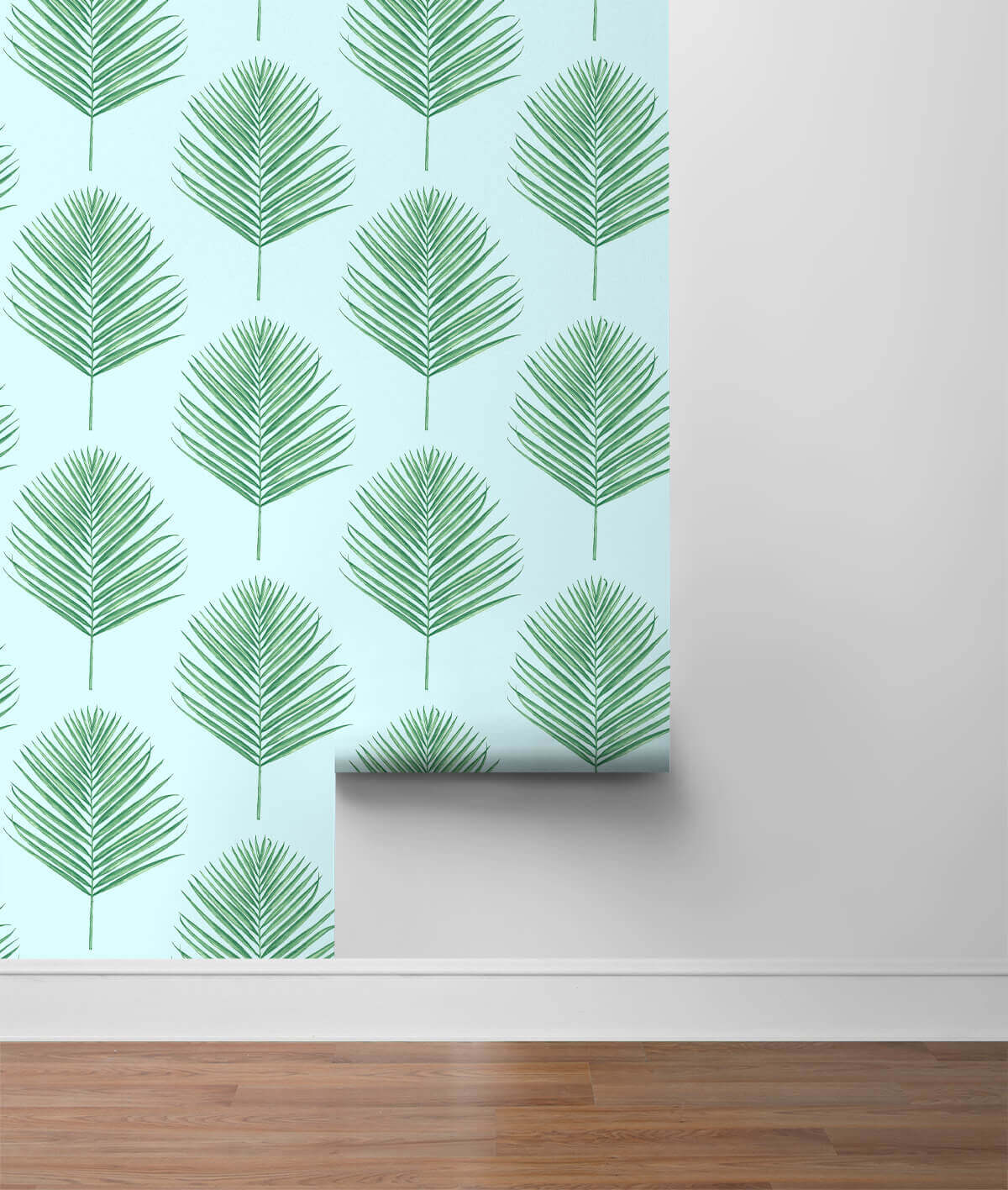 Lillian August Maui Palm Peel & Stick Wallpaper Sample - Celeste Jade