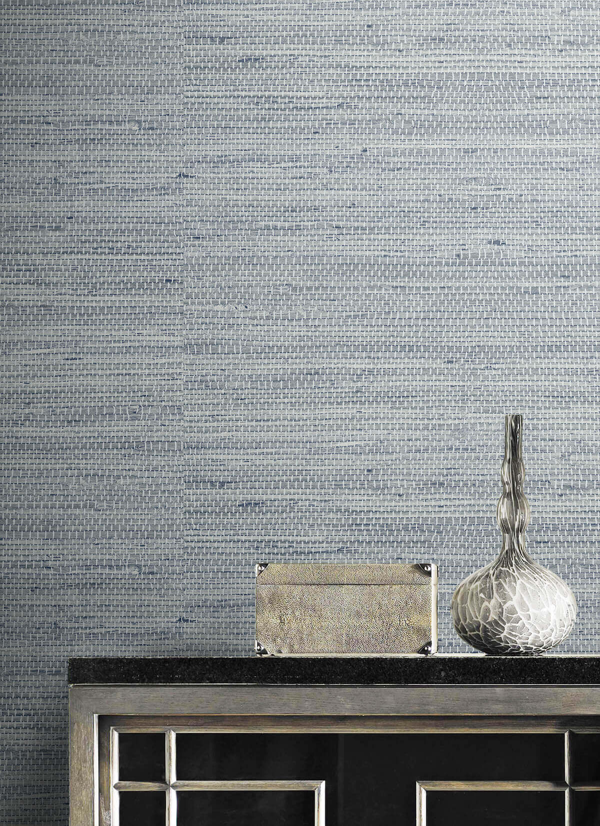 Lillian August Faux Weave Peel & Stick Wallpaper - Skylight Blue