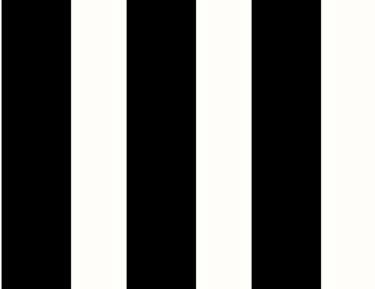 Lillian August Designer Stripe Peel & Stick Wallpaper Sample - Black & White