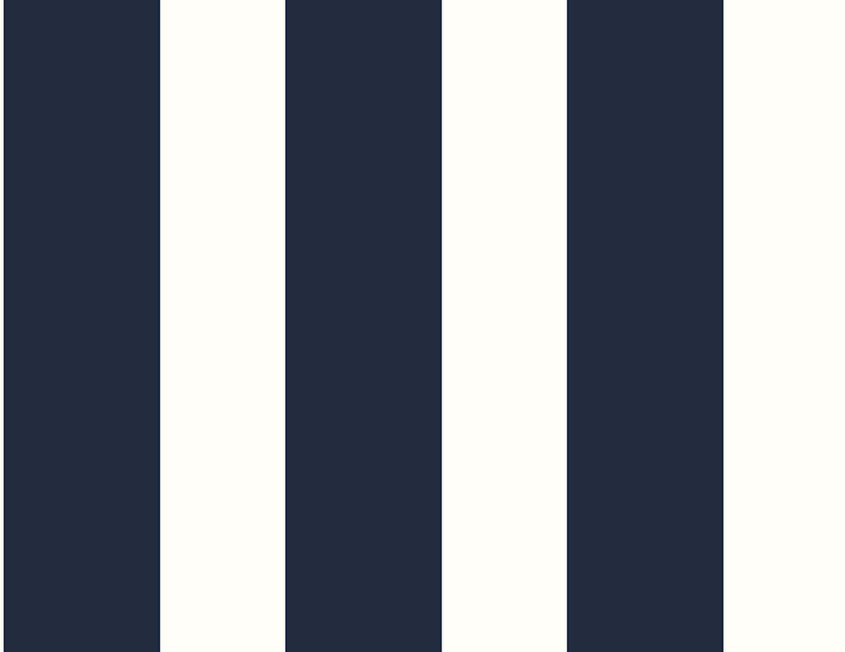 Lillian August Designer Stripe Peel & Stick Wallpaper Sample - Midnight Blue